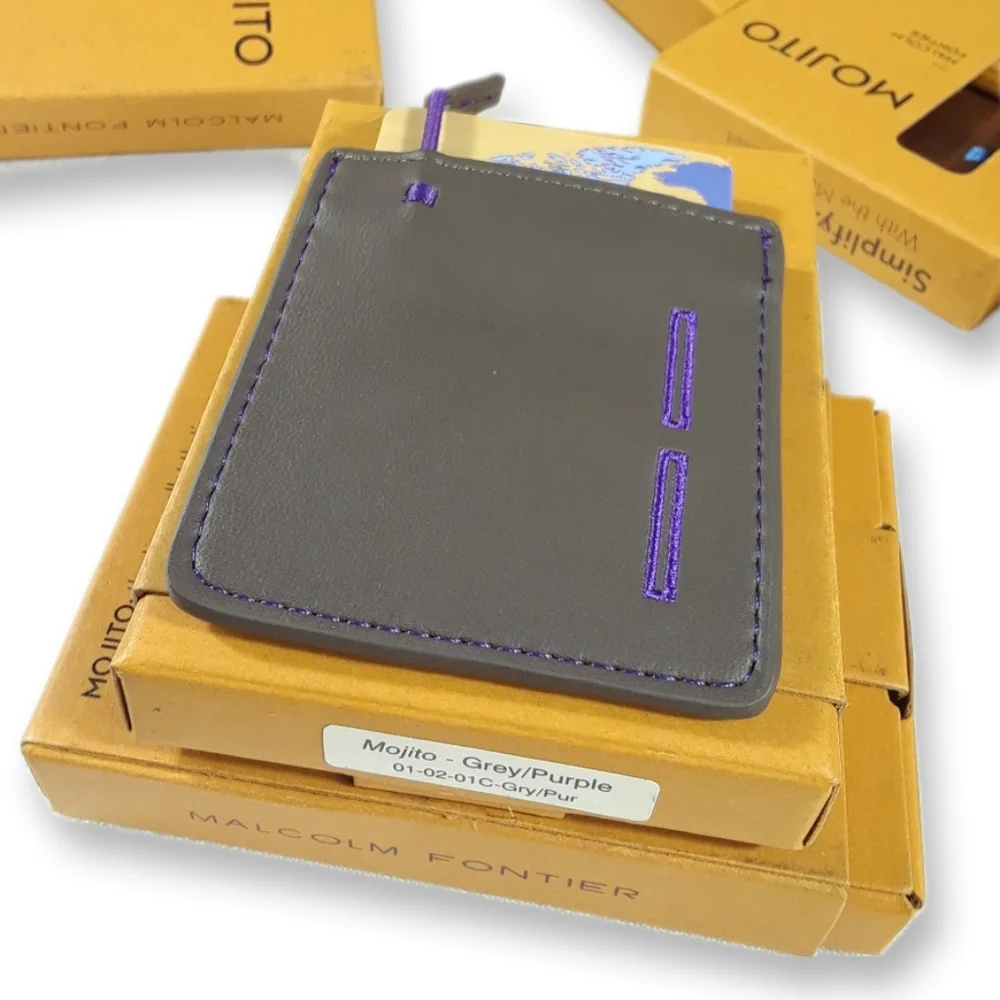 Wallet Men Vegan Leather Mojito Cash Card Holders Slim Travel Accessories Wallet